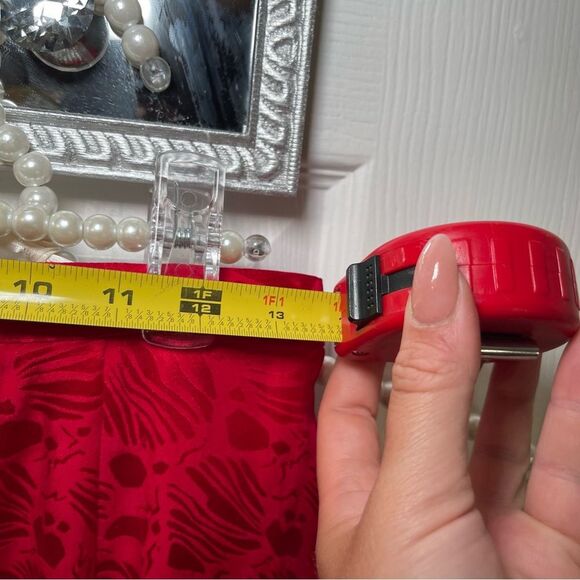 Vintage Elegant 3pc Women Red Vibrant Suit Beaded Sequined Details - Picture 13 of 16